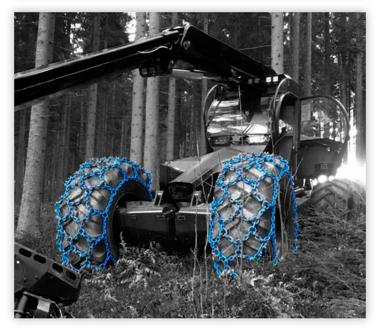 BOHU High Quality Forestry Wheel Track Chain Skidder Tire Chains  Welded Forged Wheel Loader Tire Protection Snow Chain