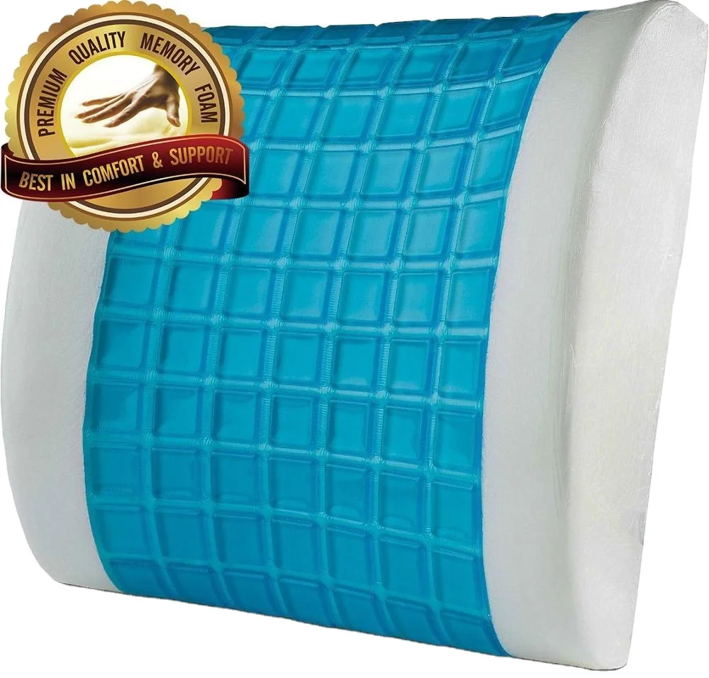 Sojoy Gel 100% Pure Memory Foam Cushion & Orthopedic Lumbar Spine Support