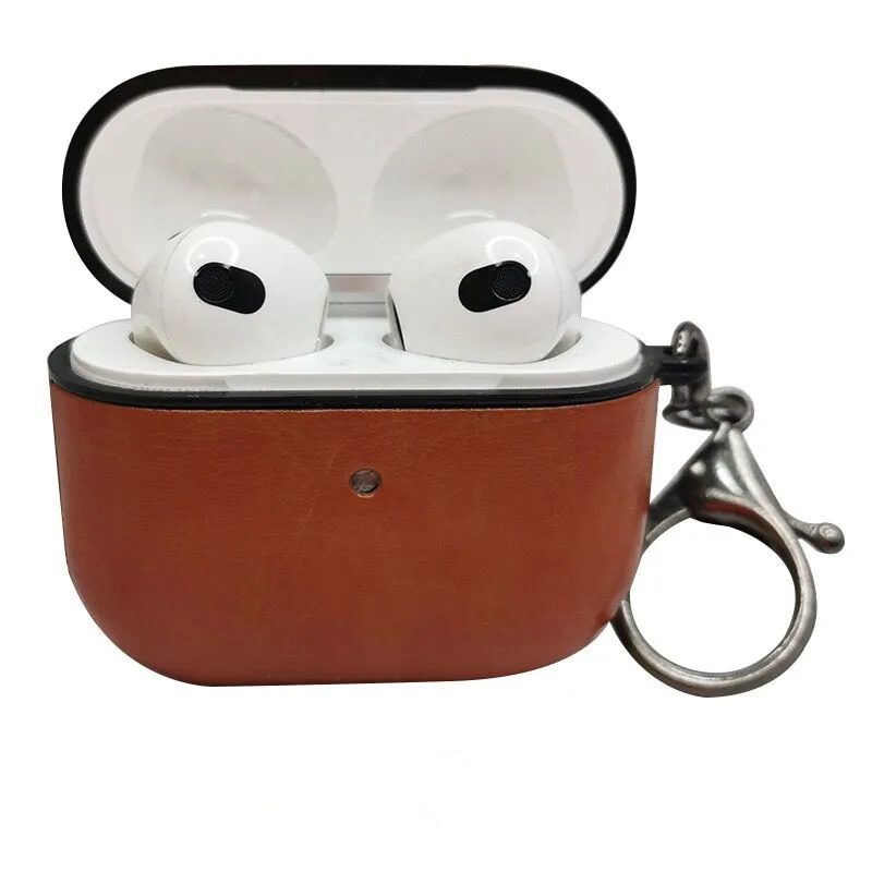 Upscale luxury style  PU leather  case for airpods1/2  3 pro  stiff  connection  protective jacket