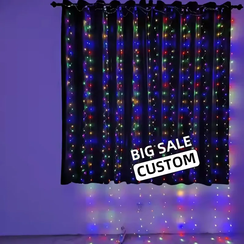 Wholesale New Trend RGB Fairy String Light LED Curtain Purple Blue Color Changing Warm White LED Battery Indoor Halloween