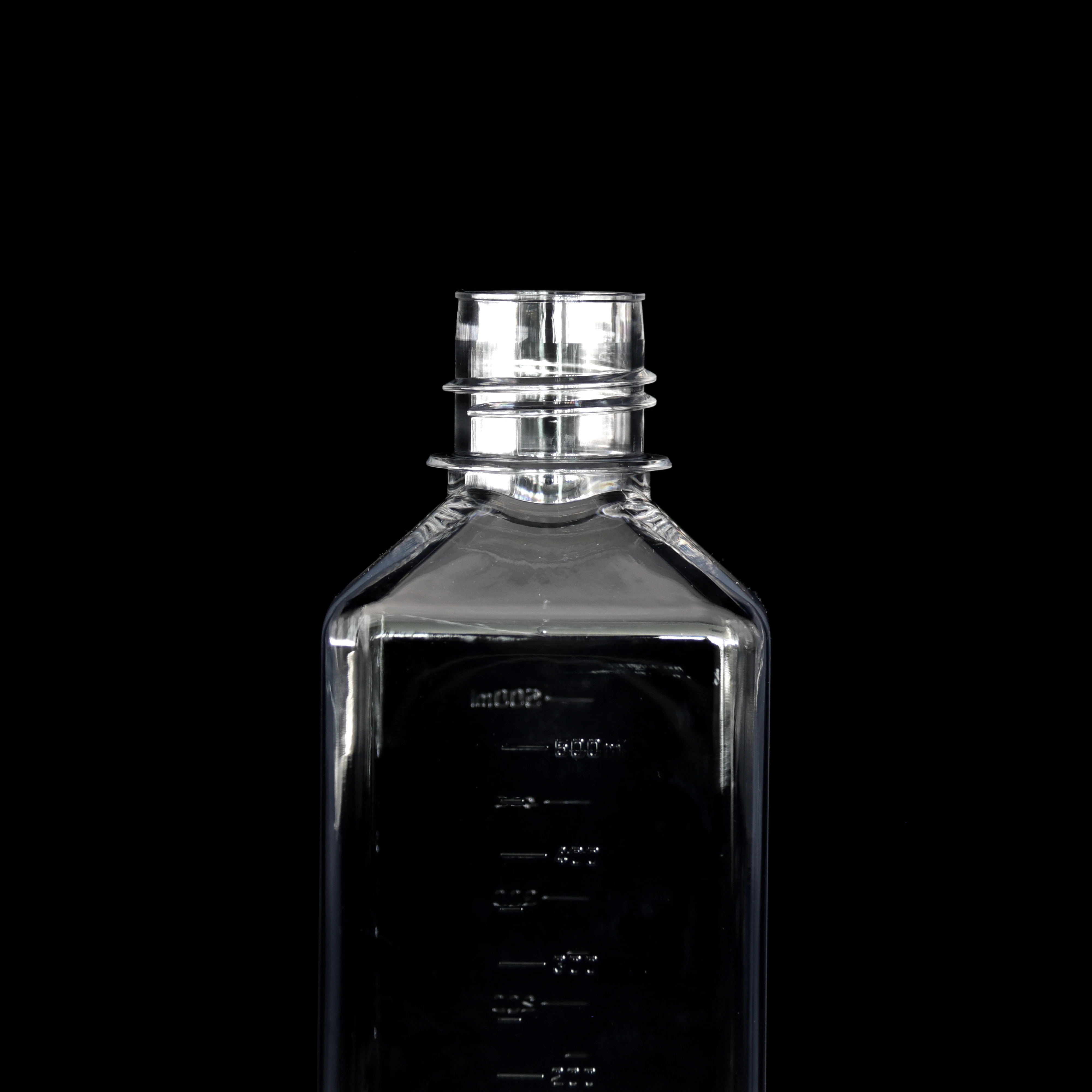 Прозрачные пластиковые квадратные бутылки с широким горлышком, 500 мл, 1000 мл