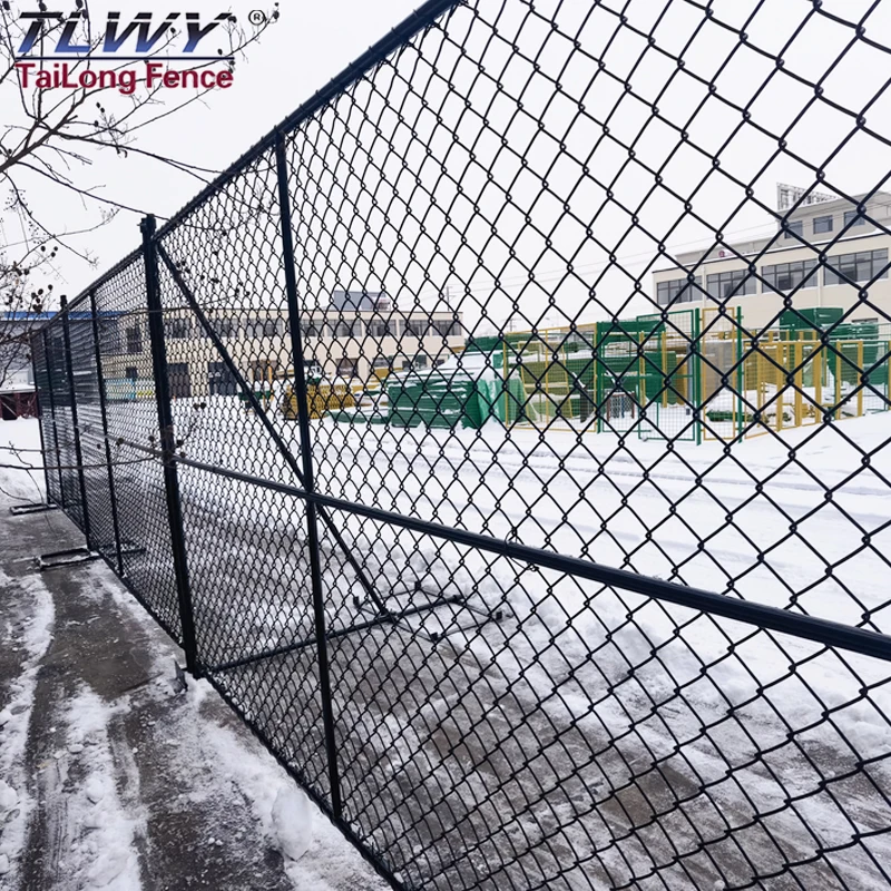 Easily Assembled Sustainable Security Fence Chain Link Fence Construction Temporary Fence Panel With Plastic Feet