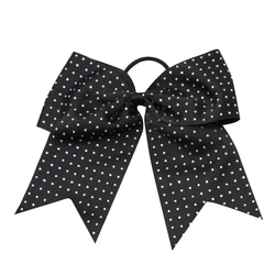 Fashion Wholesale High Quality Solid Color Kids Cheer Bow Hair Accessories With Rhinestone Hair Bow