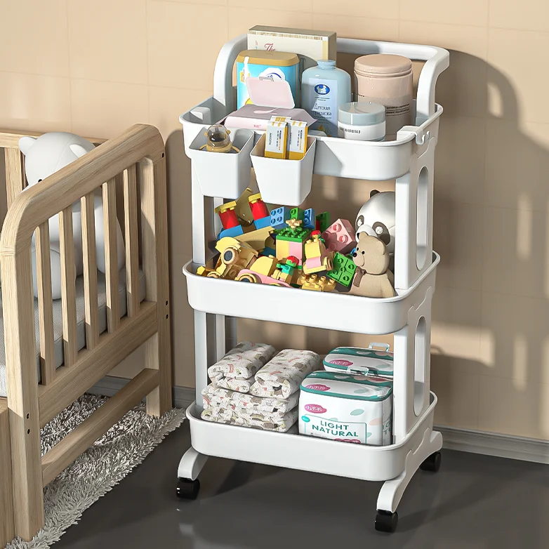 Kitchen Vegetable and Fruit Condiment Organizer 2/3/4Layers Kid Book Shelf Toy Storage Shelf Cart