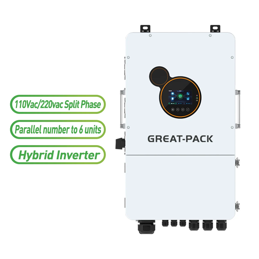 WIFI Monitoring Split Phase 110/220vac Solar Hybrid Inverter 8KW 10KW 12KW Hybrid Solar Inverter 10KW Mppt Solar Hybrid Inverter