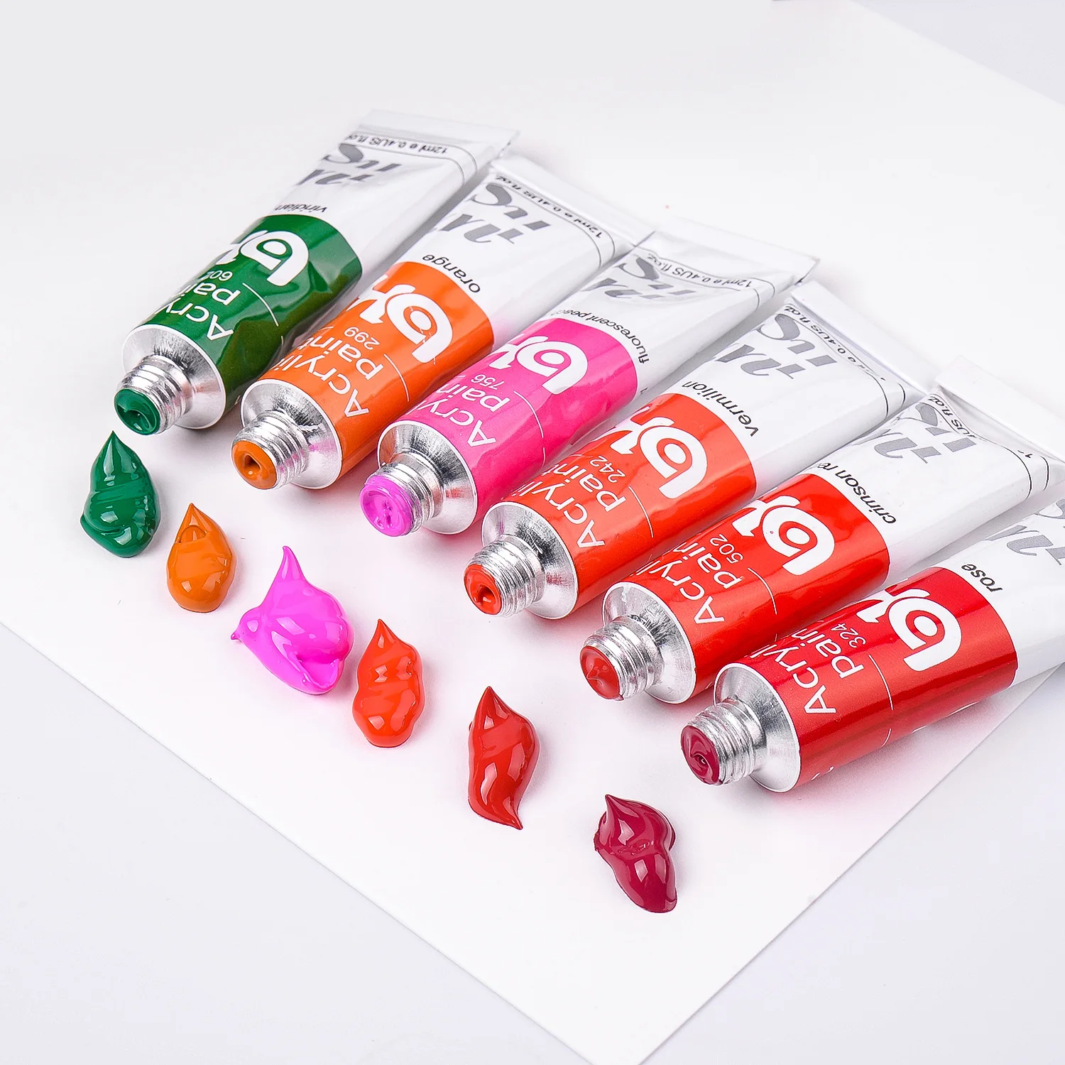 Amazon Hot Selling Wholesale 24 colors T-shirt shoes paint acrylic gift box with palette and paint brushes canvas board