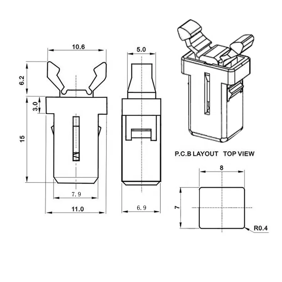 PR-001 Small Door Lock Switch Lock For MS Air Conditioner Set Top Box TV EVD DVD Door Cover Black White PR-001 Switch