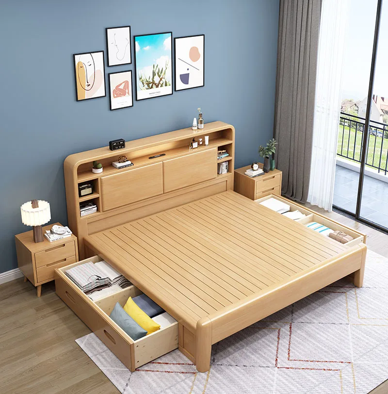King size bed with storage modern  storage bed with drawers bed set master bedroom furniture modern bedroom furniture set