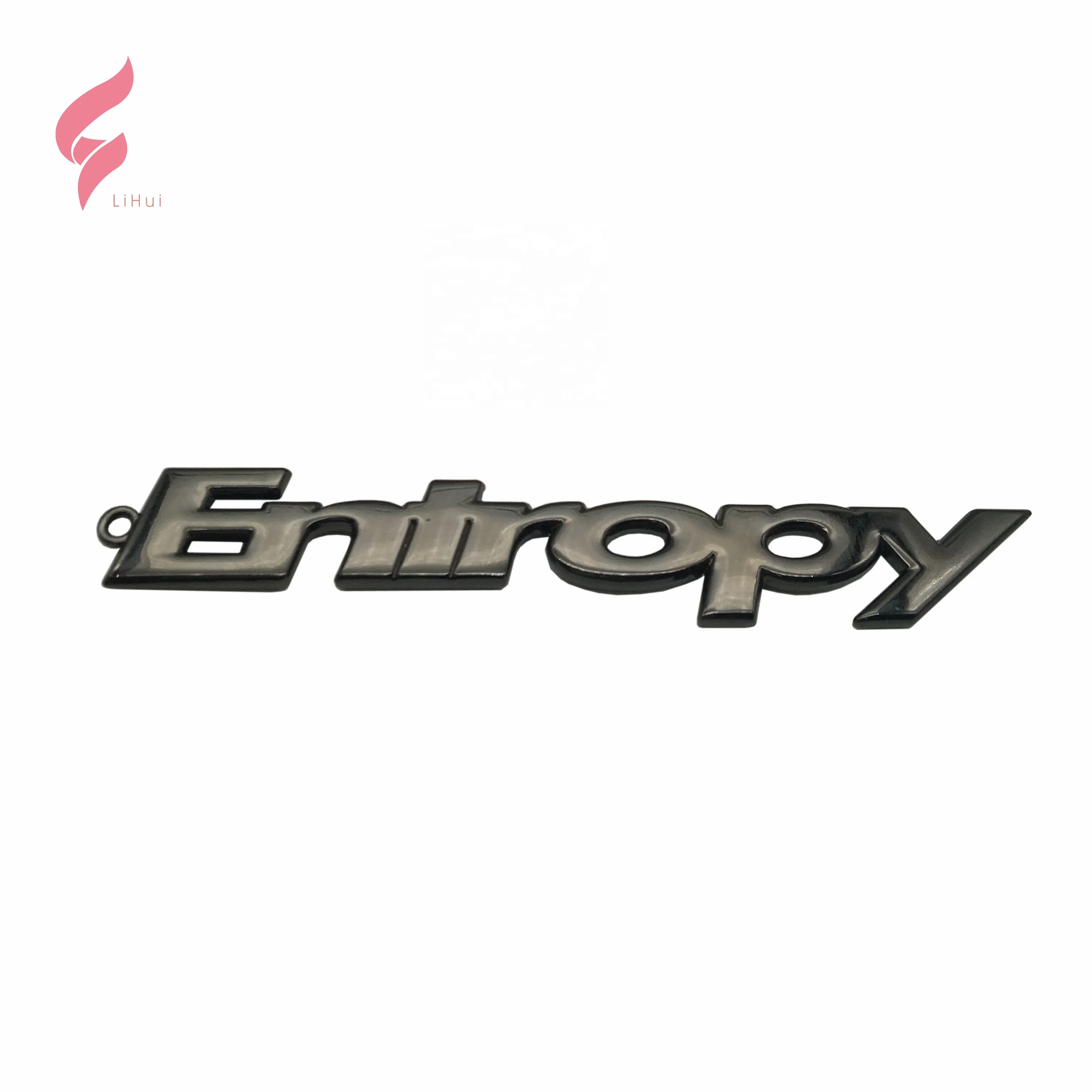 Lihui factory price brushed metal tag custom made tag logo metal logo brand for garments