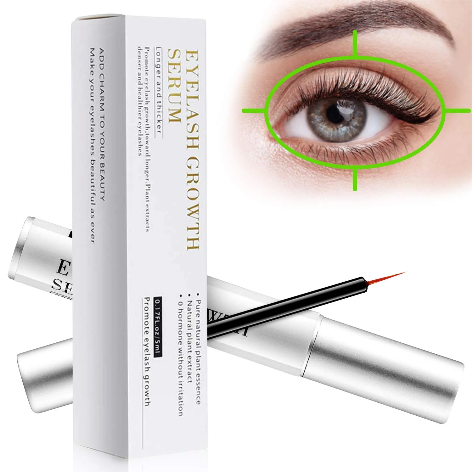 Natural Organic Private Label Eyelash Growth treatments Enhancer Serum Longer Activating Hydrating Eyelash Growth Serum