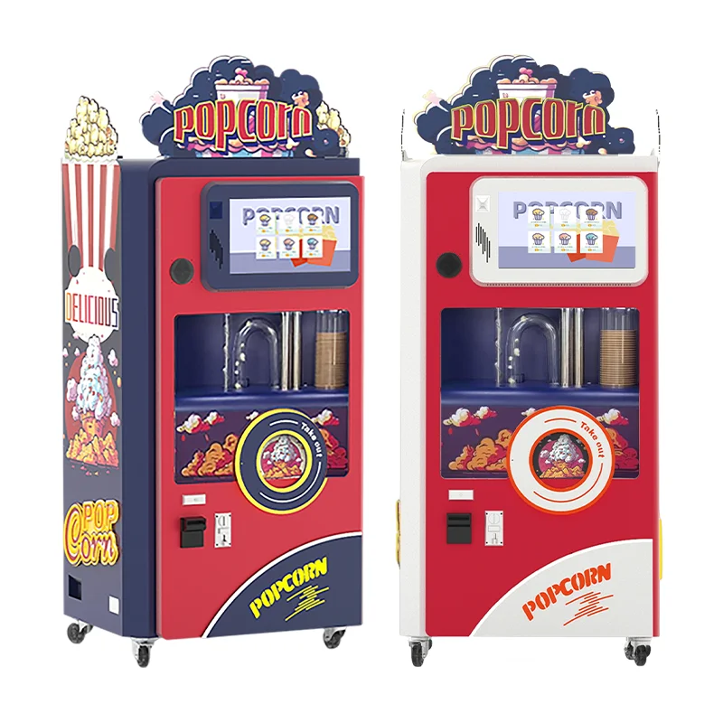 Customize fully automatic  popcorn vending Machine manufacture selling 6 flavors