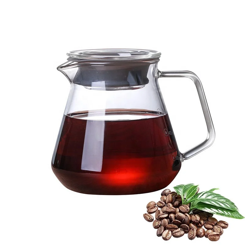 600ml Glass Carafe with Handle Manual Pour Over Coffee Beaker and Tea Steeper Borosilicate Glass Decanter Clear Coffee Pot coffee carafe v60 6