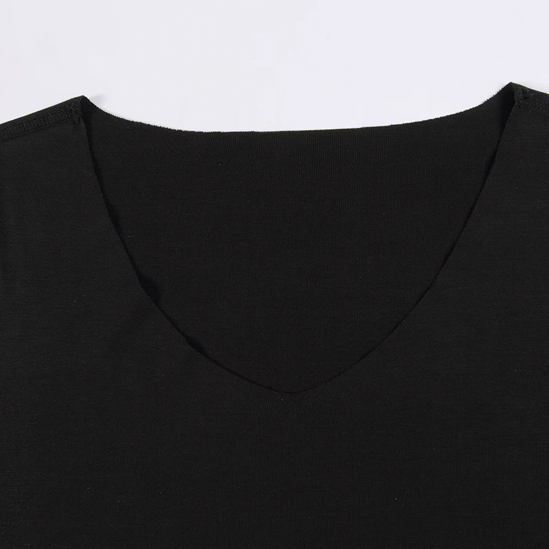 
Seamless V Neck Ultra Thin Modal Cotton Blend Undershirt for Men 