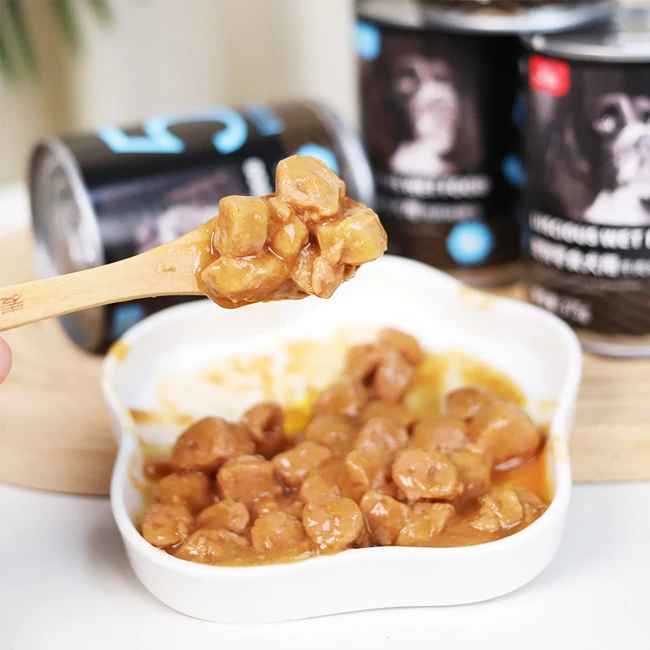 OEM Pet Treats and food Wholesalers High Quality High Protein Low Fat Tear removal Staple mate Chicken wet pet dog canned food