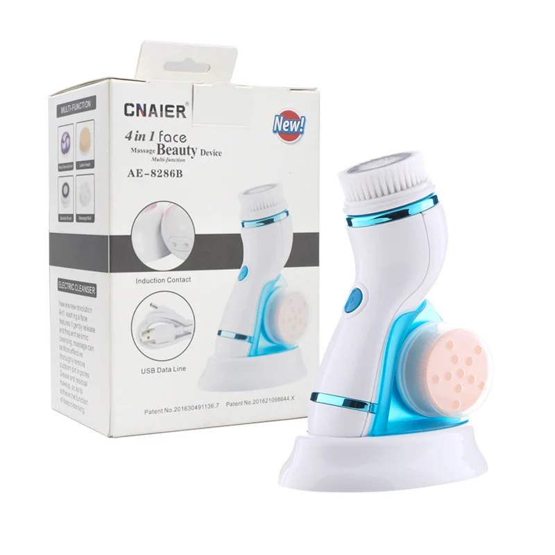 Electronic face facial cleansing brush spa skin massage electric rotating cleaning brush