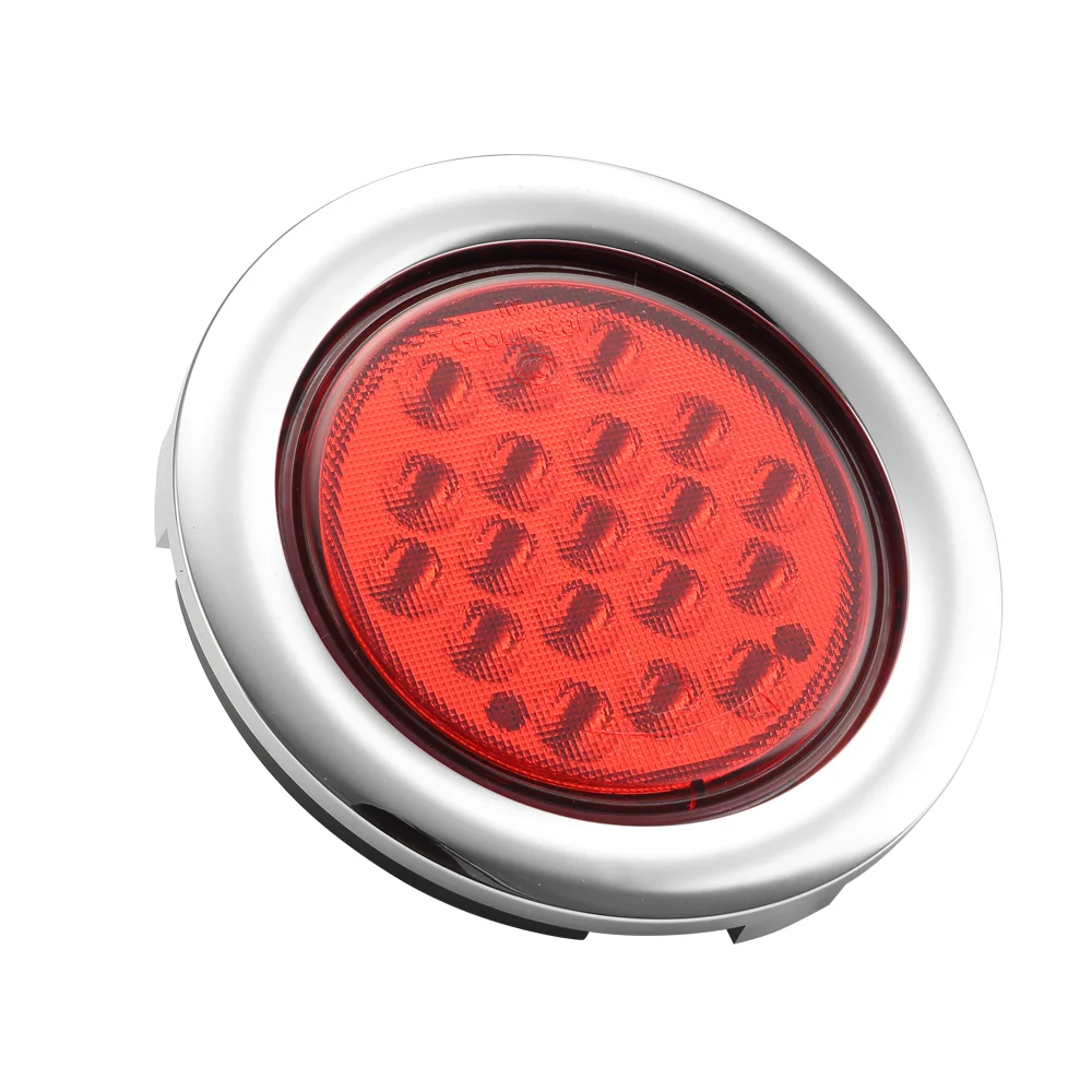 E-mark Approval 10-30V 4 inch Tractor Trailer Truck LED Round Rear Turn Taillights