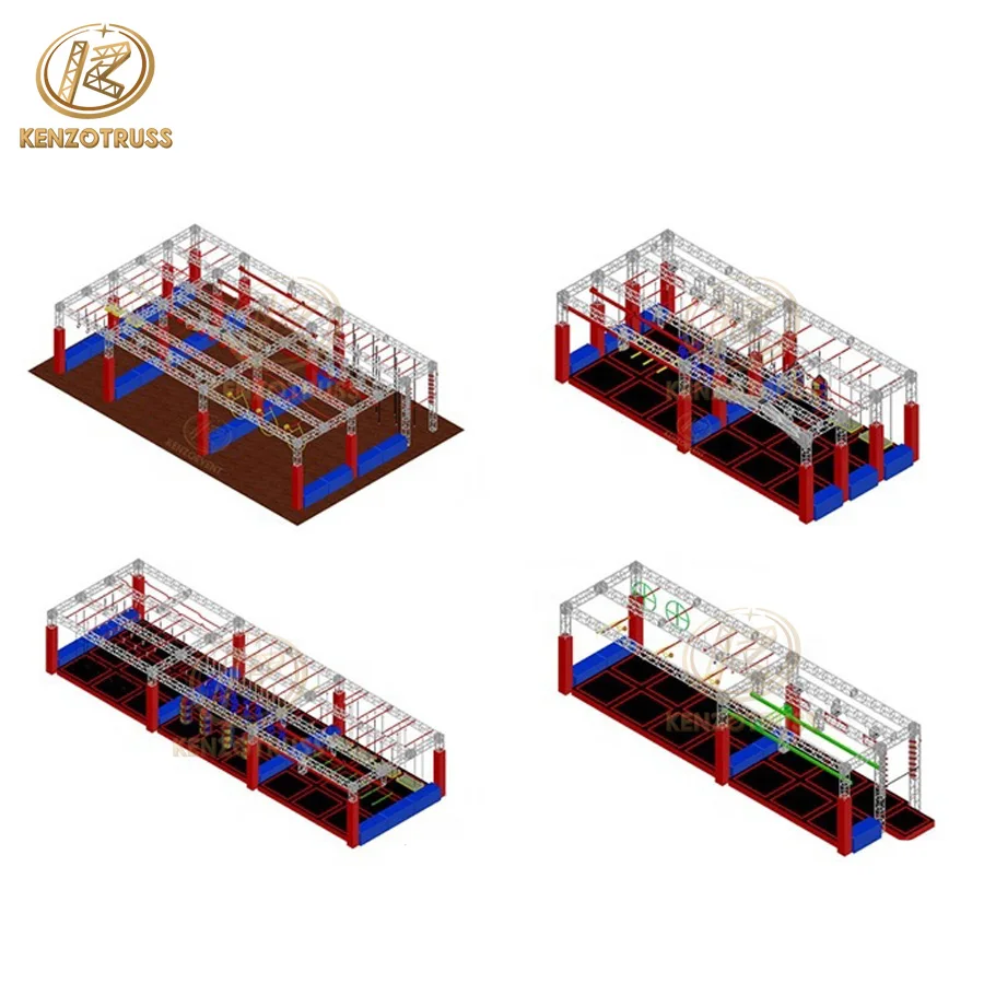Indoor Outdoor Playground Ninja Warrior Obstacle Course Gym Equipment for Kids and Adults