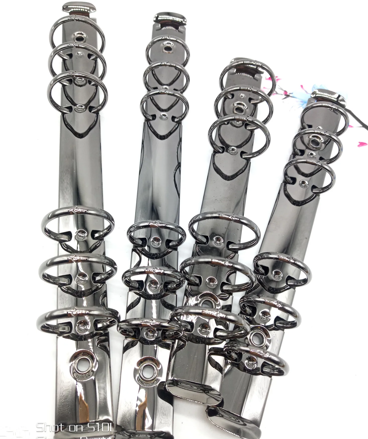 Best selling pull open metal binder 3R 4 R 6R ring clip / black binder folder Metal 6-Ring Binder Mechanism A5 A6 A7 Pink Purple