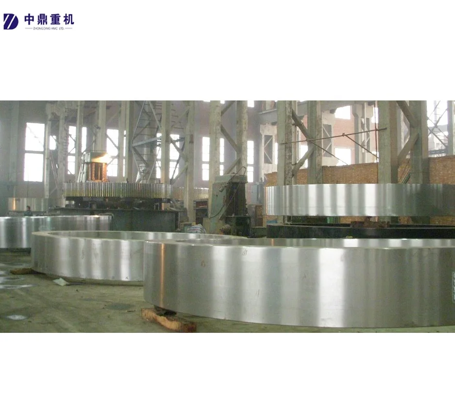 Cnc Lathe Machining Casting Steel Large Size Customized Tyres Rotary Kiln Support Thrust Roller Tyre