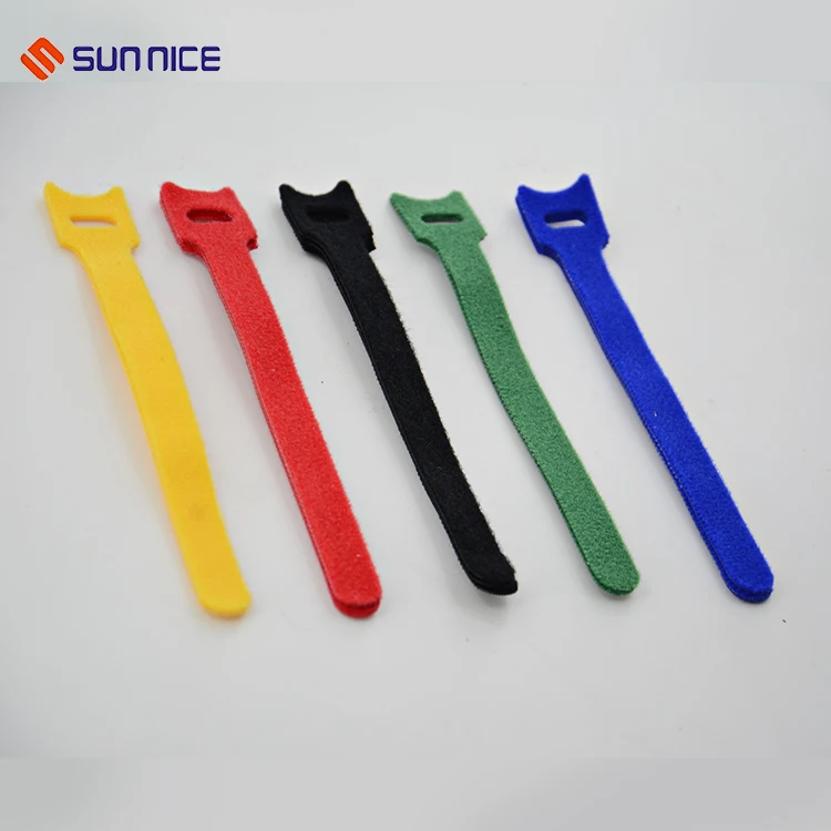 Self-Locking Wire adjustable cable ties Colorful Nylon Hook And Loop