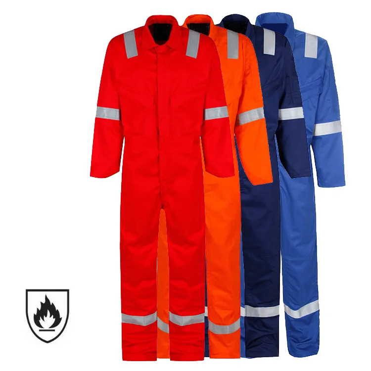 Hot Sale NFPA 2112 EN 11612 Oil And Gas FR Flame Resistant Coverall Suit Workwear