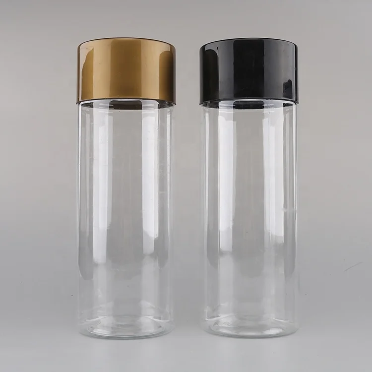 Wholesale Gold Tall Plastic Storage Jars with Lids 260ml 470ml 16 oz