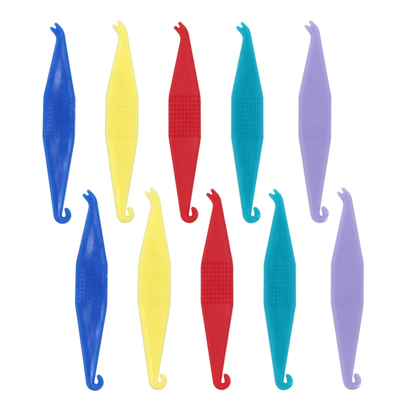 RTS Dental Ligature Tie Placer 10 Pcs/Bag Disposable Elastic Multicolor Placing Hook Retractor for Brace Band in Orthodontic