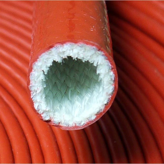 Top Quality 30-55mm Heat Resistant Silicone Coated Fiberglass Tube High Temperature Resistance Hose Fire Proof Sleeve