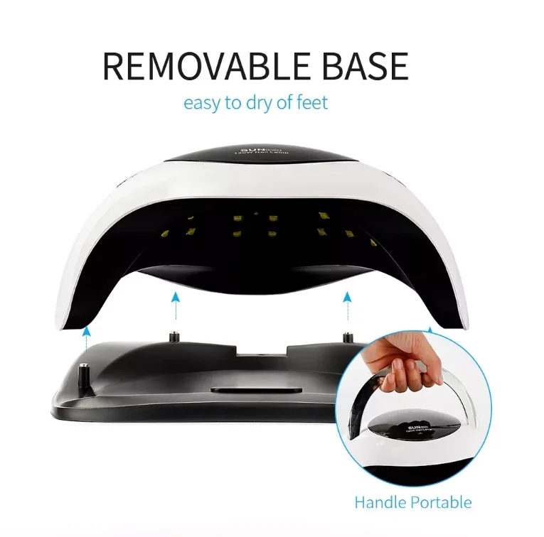 New Arrival 48w Pro Cure Wireless Dual Light Rechargeable Cordless Sun Uv Led Gel Dryer Nail Lamp Auto Power Battery Time