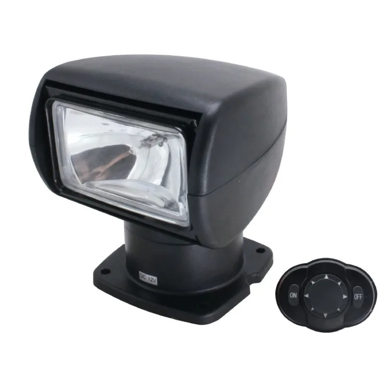 Powerful 100W Halogen Marine Searchlight Remote Control Spotlights for Boat Truck Ship 360° Rotate 12V 24V Boat Search Light