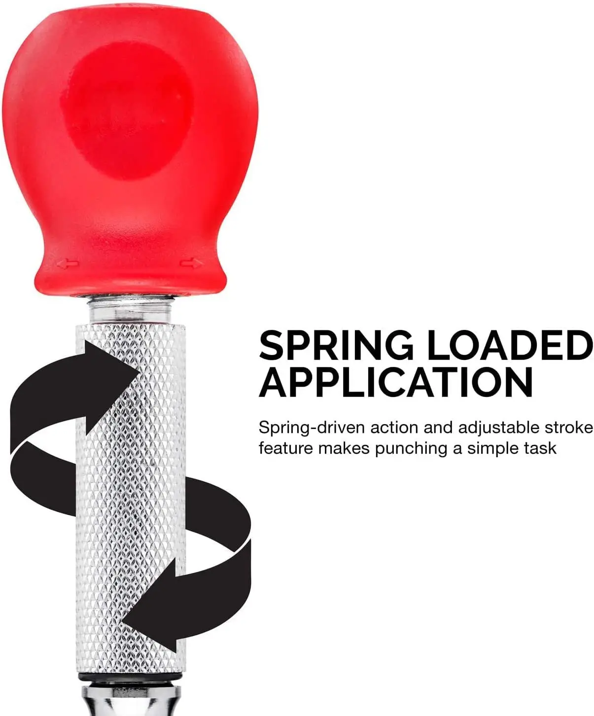 -Inch Automatic Center Punch for Metal, Adjustable Impact Spring Loaded Center Punch Tool, Spring Punch