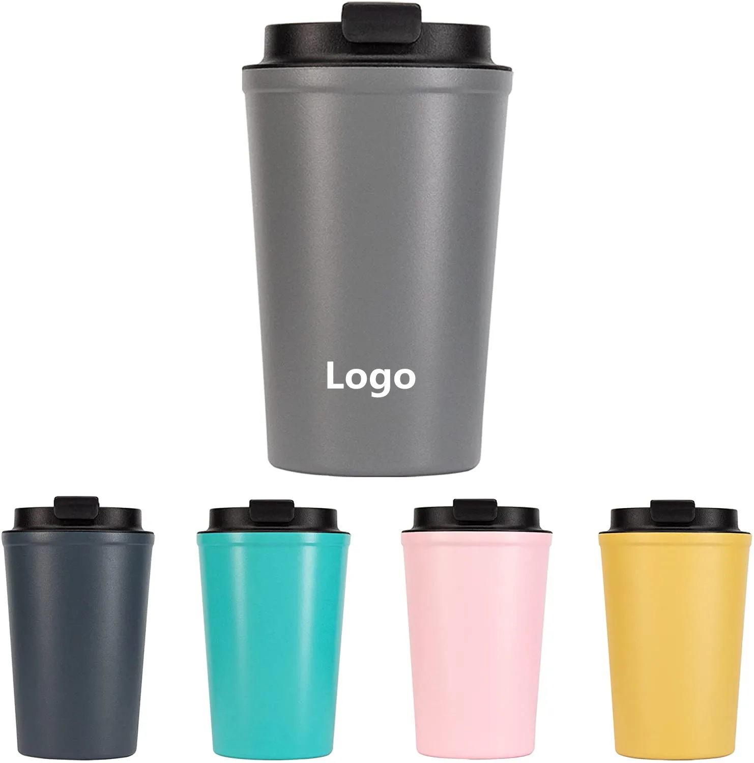custom logos Stainless Steel Coffee Mug 12oz/380 ml Double-Walled Insulated vacuum Leak-proof Thermal Mug