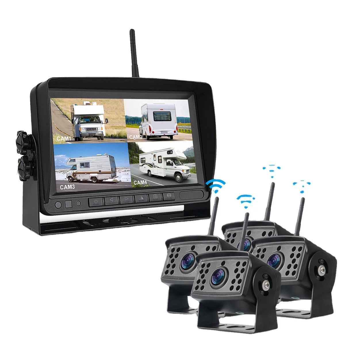 Hot sell IP68 Waterproof Night Vision 1080P backup car camera wireless car monitor screen display kit