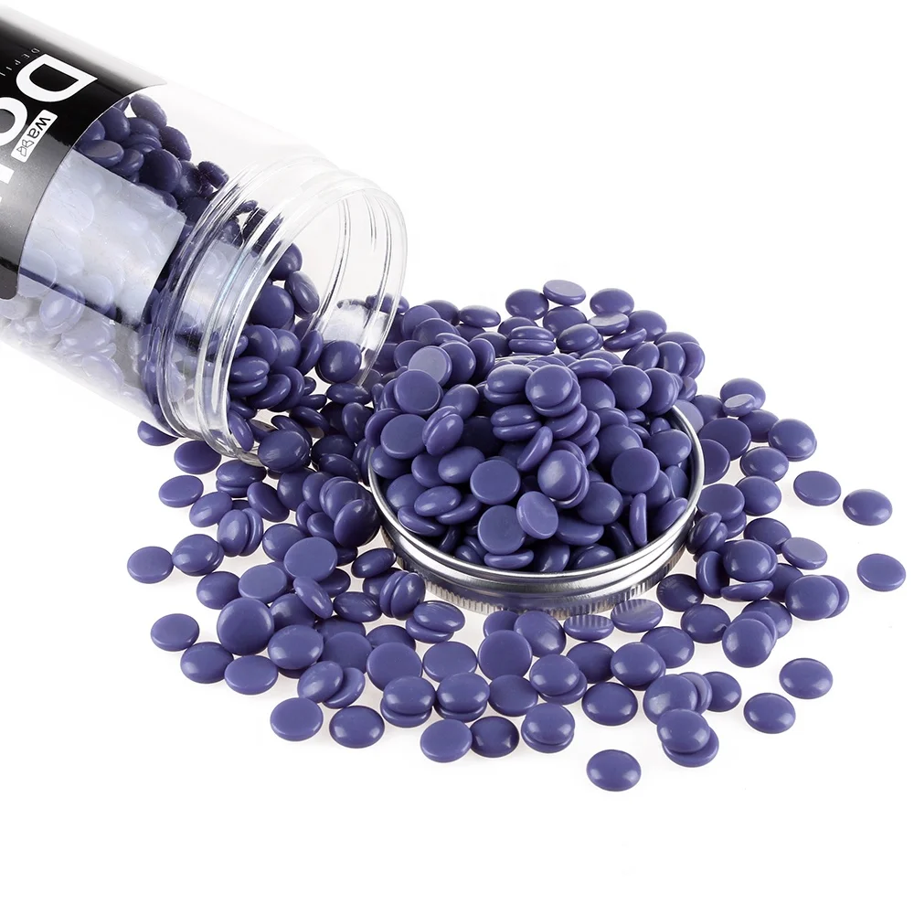400g Lavender Depilatory Hard Wax Beans Beads Hair Removal Wax Painless Hard Wax for Women