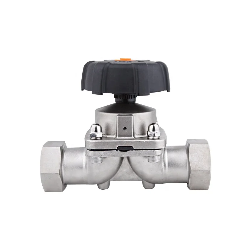 Keda Stainless Steel 316L NPT Female Thread Diaphragm Valve Manual Sanitary Grade EPDM Diaphragm Thread Customization