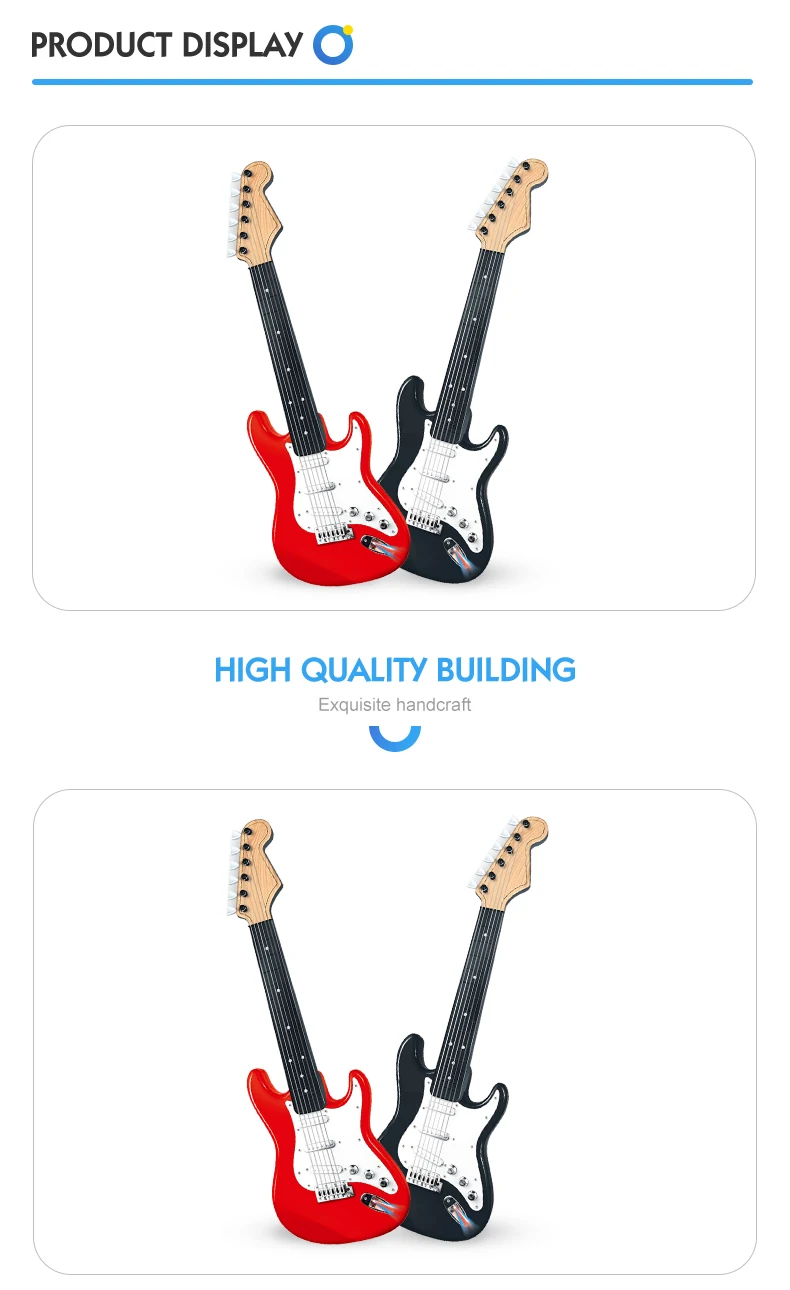 GCC certificate new plastic guitar electric acoustic musical instruments toy bass electric guitar toy
