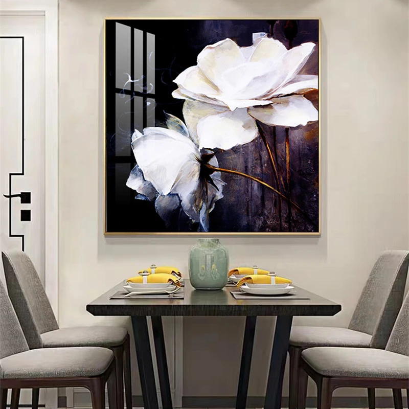 Modern Abstract Painting Luxury Home Decor Crystal Porcelain Wall Painting Canvas Wall Art Prints Decorative Painting