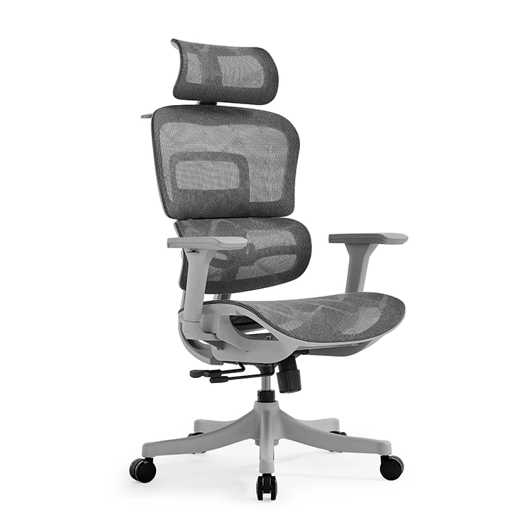 Эргономичный подлокотник черного цвета с высокой спинкой, регулируемое автономное кресло с колесами, роскошное офисное кресло 4D с полной сеткой