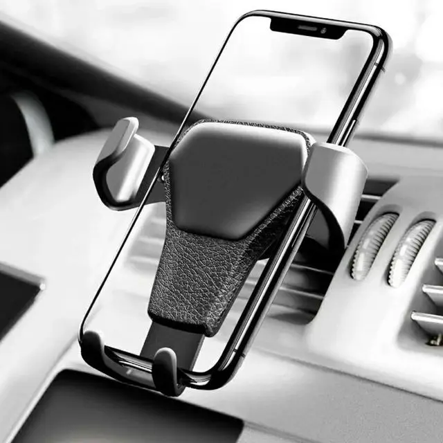 hot selling funny phone holder customized logo gravity car mount holder air vent fix for mobile phone