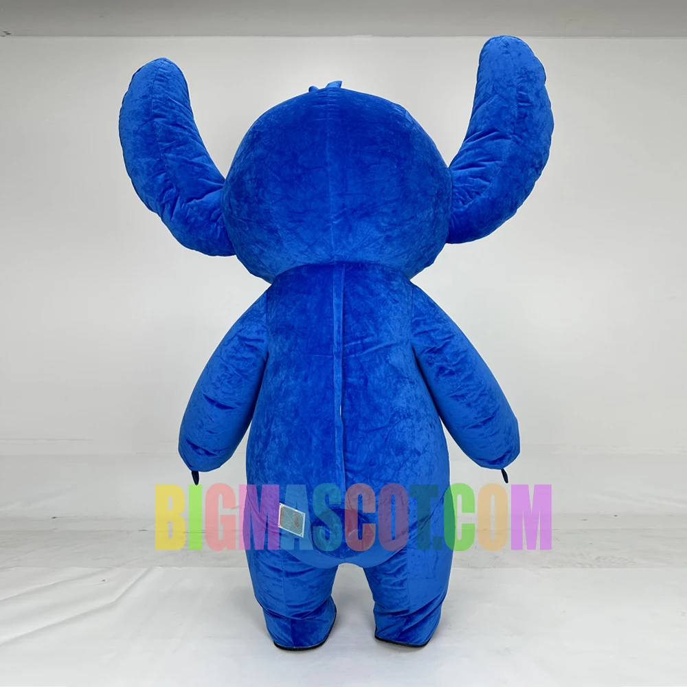 2025 MOQ 1 PCS Popular cartoon character inflatable Stitch mascot costume for adult blue pink stitch mascot costume for sale