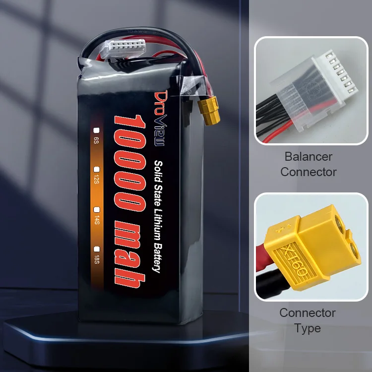 Original High Quality 6S Solid State Drone Battery 23.7V 10000mAh High Energy Density Lipo Batteries Pack for RC FPV Drones UAV