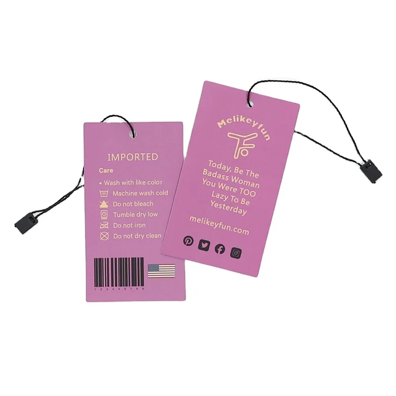 Oem odm factory custom your own logo clothing pants labels gift logo tags hand brand swing   hang tags