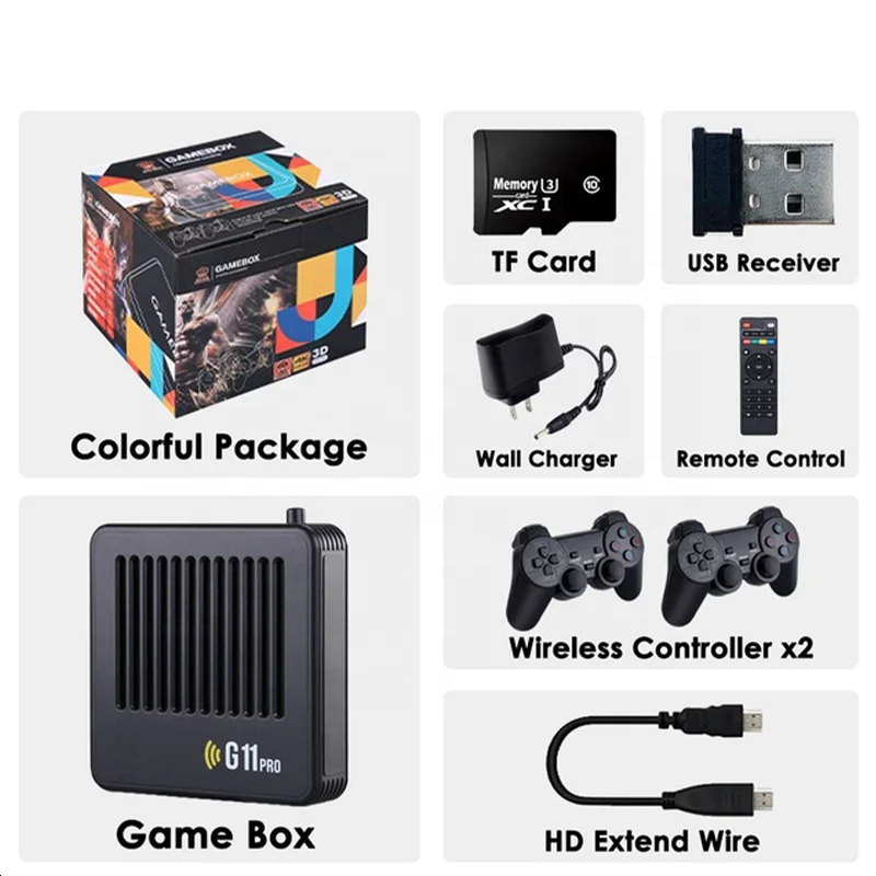Классическая Игровая приставка D G11 Pro ретро-консоль для ТВ 10000 игр 4K HD выход Wi-Fi игровая