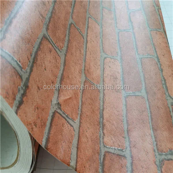 Wallpaper for Home Decorative PVC Self Adhesive Brick Design Wall Paper Acrylic Adhesive Glue Brick Effect CLASSIC Colorhouse