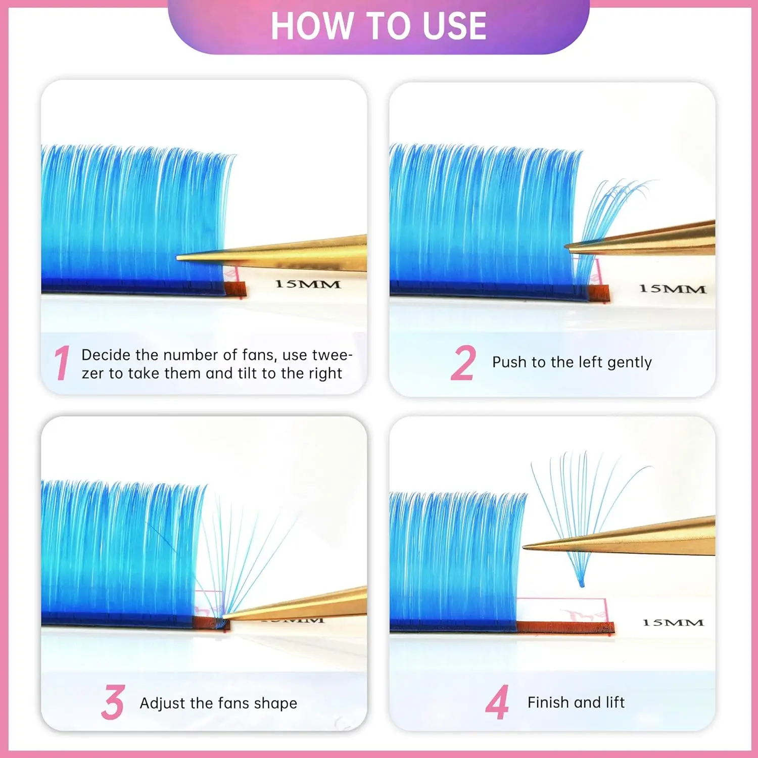 HeEan wholesale Festival Coloured Lash 0.05 0.07 Russian Wholesale Cashmere mix mega volume classic color lash extensions