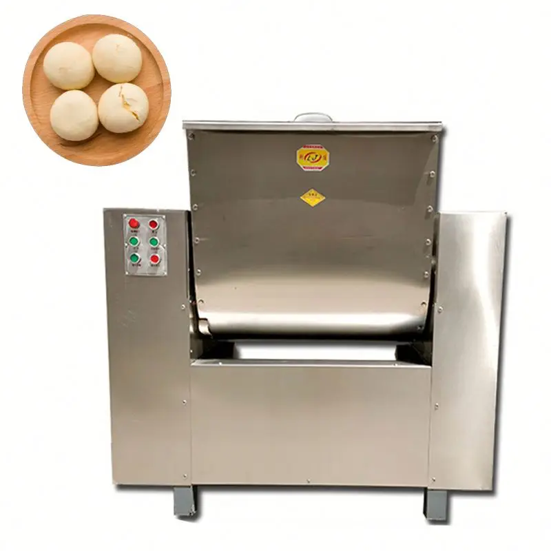 Automatic Electric Wheat Dough Kneading Machine Bakery Dough Mixer Horizontal Type Flour Mixer Dough