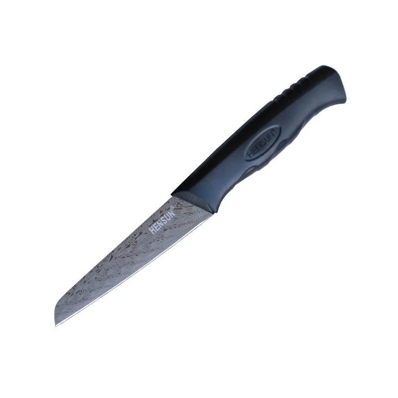 Kitchen Knives Set Chef Slicing Santoku Tool Japanese Stainless Steel Laser Pattern 7pcs Damascus Steel Customized Wood Box Logo