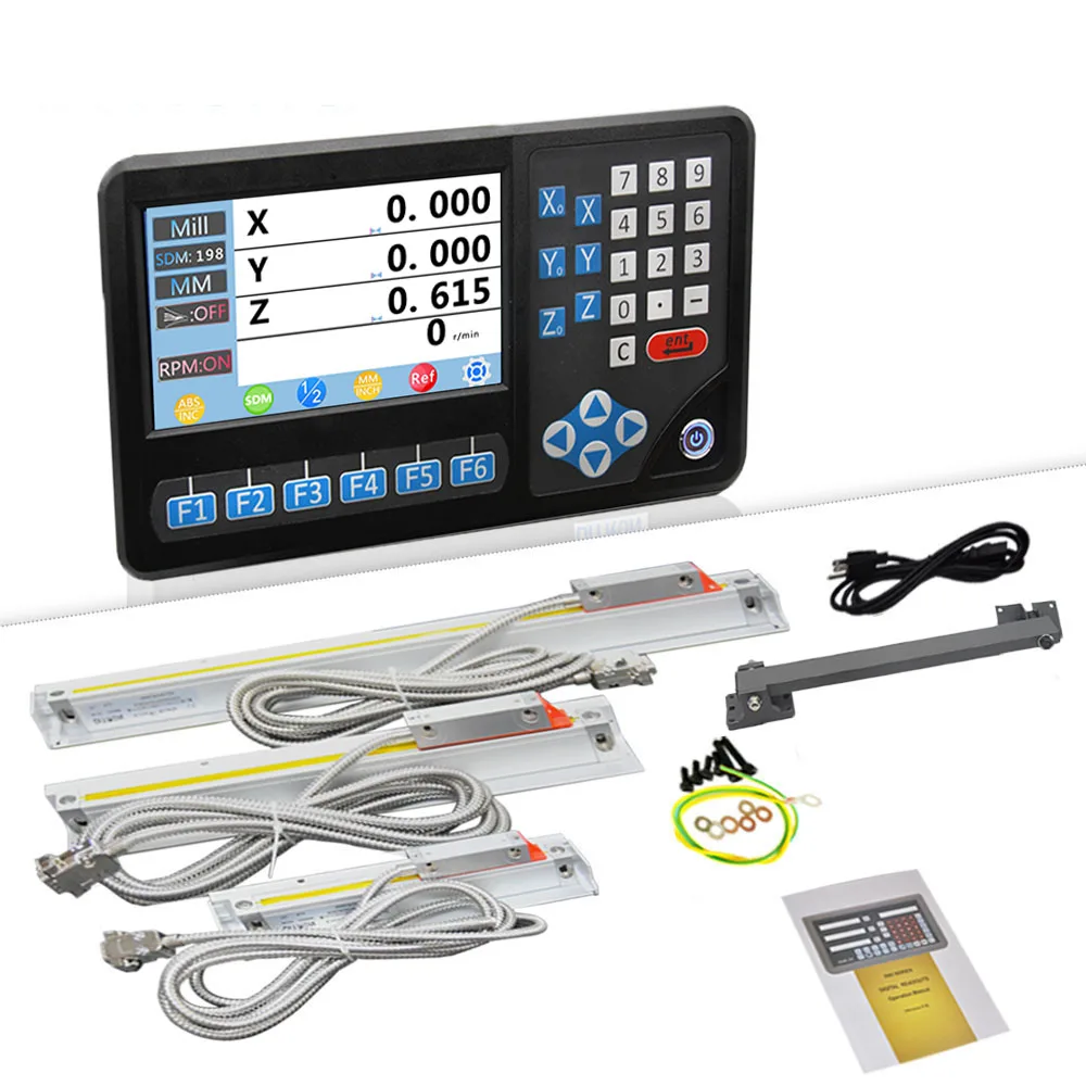 DRO with linear glass scale digital readout display 2 axis 3 axis digital readout for lathe and milling machine