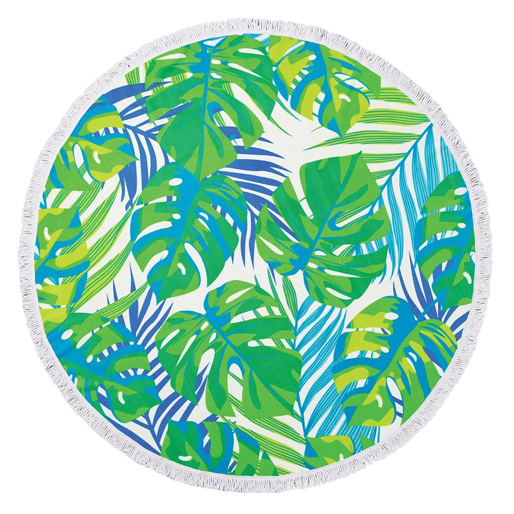 Custom Cheap Swimming Pool Sand Cloud Quick Dry Polyester Towels Large Round Beach Towel with Tassel