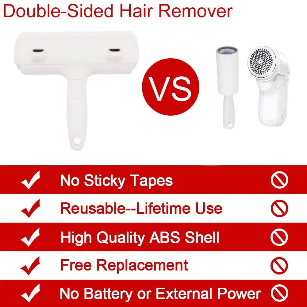 
Self-Cleaning Reusable Pet Fur Dog Hair Cat Hair Lint Roller Brush Pet Hair Remover 